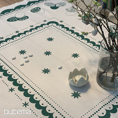 Tablecloth EASTER EGGS green