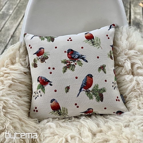 Tapestry cushion cover WINTER BIRD