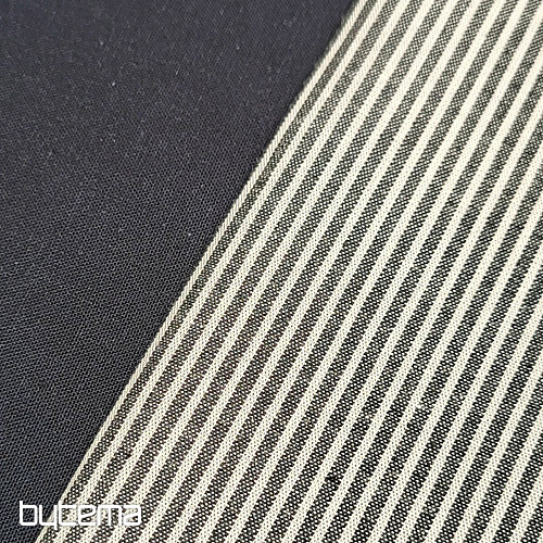 Cotton fabric BLACK STRIPE