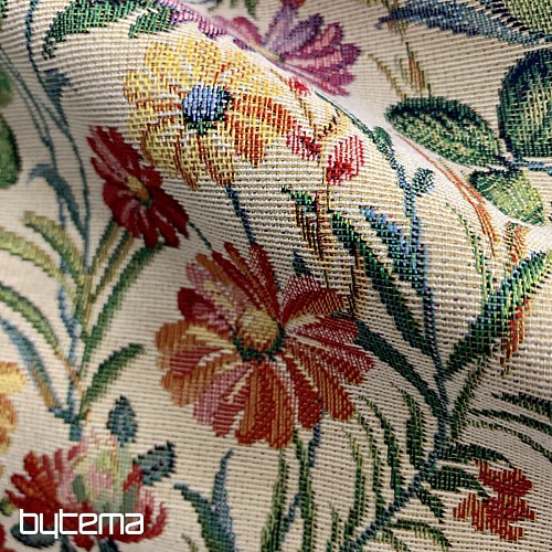 Tapestry fabric SCARLET - SUMMER MEADOW