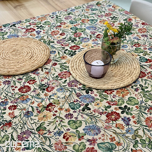 Tapestry fabric SCARLET - SUMMER MEADOW