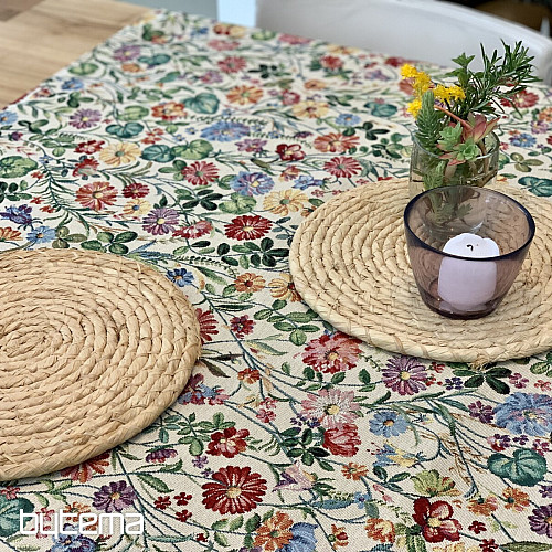 Tapestry fabric SCARLET - SUMMER MEADOW