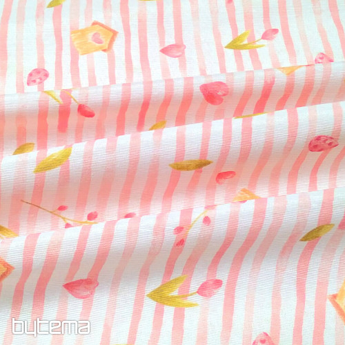 Decorative fabric SPRING PINK STRIPE