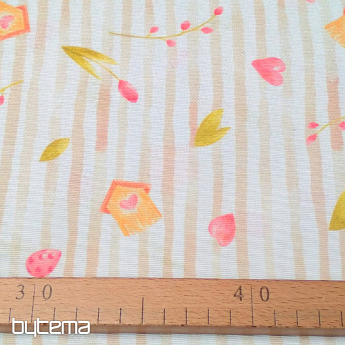 Decorative fabric SPRING BEIGE STRIPE
