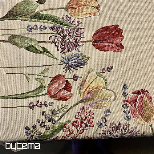 Tapestry tablecloth and scarf TULIP BORDURA