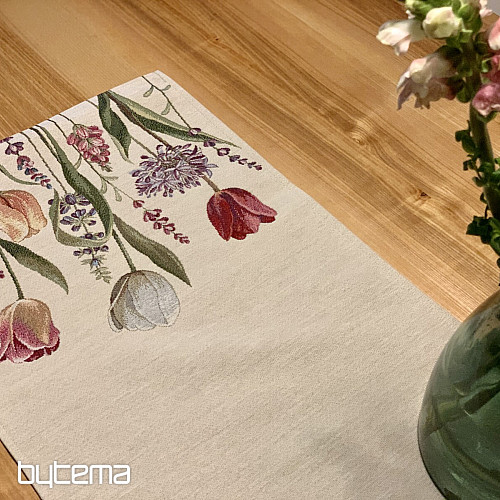 Tapestry tablecloth and scarf TULIP BORDURA