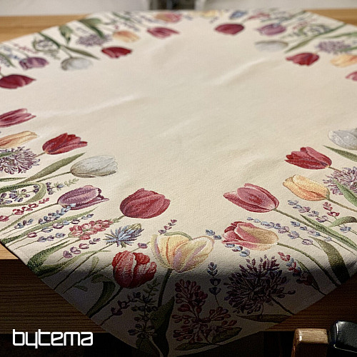 Tapestry tablecloth and scarf TULIP BORDURA