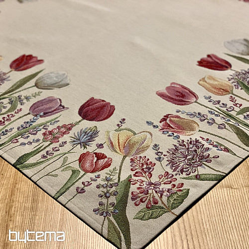 Tapestry tablecloth and scarf TULIP BORDURA