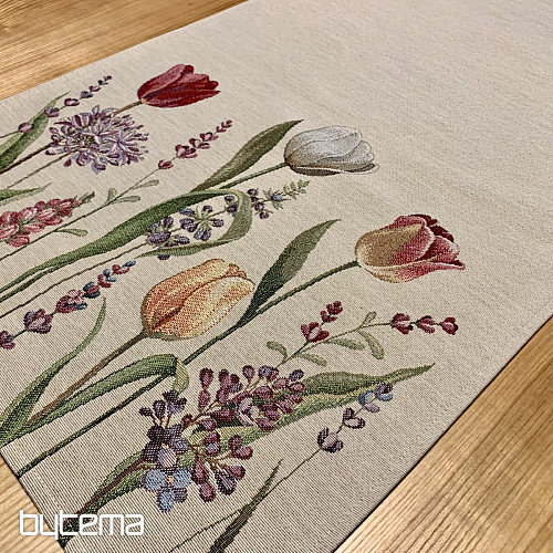 Tapestry tablecloth and scarf TULIP BORDURA
