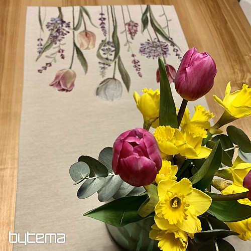 Tapestry tablecloth and scarf TULIP BORDURA