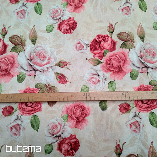 Decorative fabric BLOOMING ROSE JULIANA