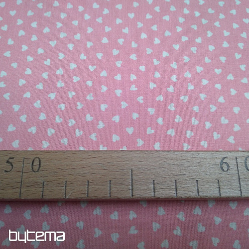 Cotton fabric MINI HEARTS