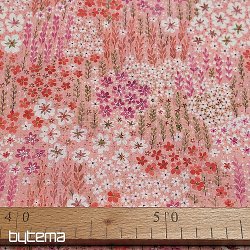 Cotton fabric EMMA PINK