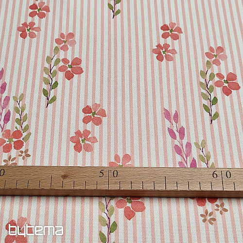Decorative fabric AVIGNON PINK STRIPE