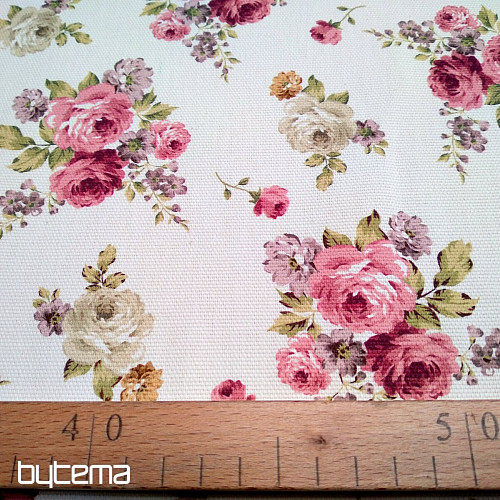 Decorative fabric WARWICK LARGE ROSE