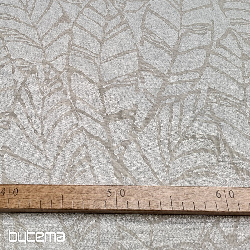 Decorative fabric MALVIA leaves beige