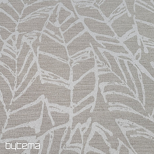 Decorative fabric MALVIA leaves beige