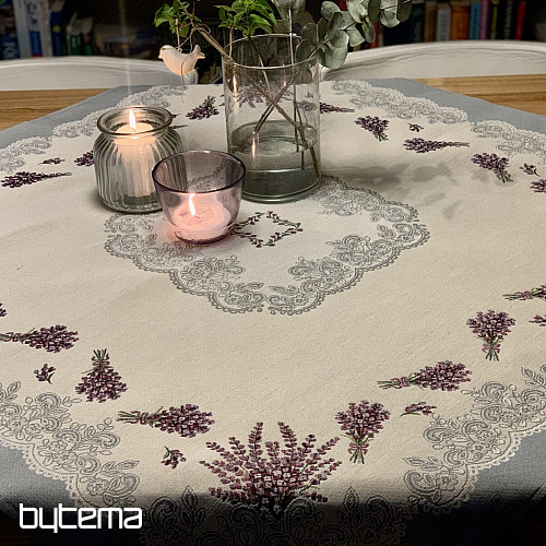 Tapestry tablecloth and shawl LAVENDER LACE