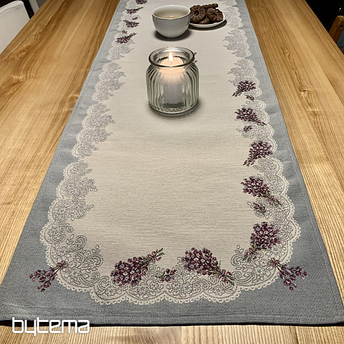 Tapestry tablecloth and shawl LAVENDER LACE