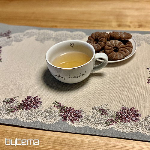 Tapestry tablecloth and shawl LAVENDER LACE