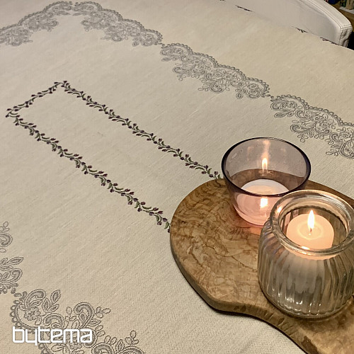 Tapestry tablecloth and shawl LAVENDER LACE