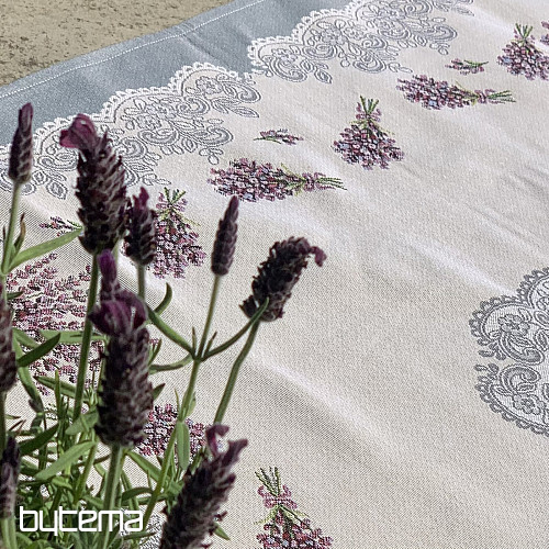 Tapestry tablecloth and shawl LAVENDER LACE