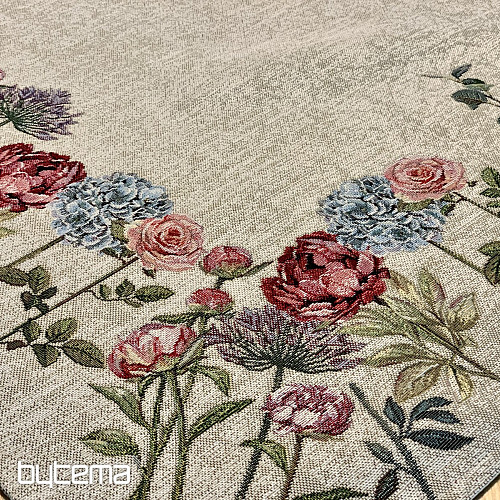 Tapestry tablecloth and shawl FLORES TIME