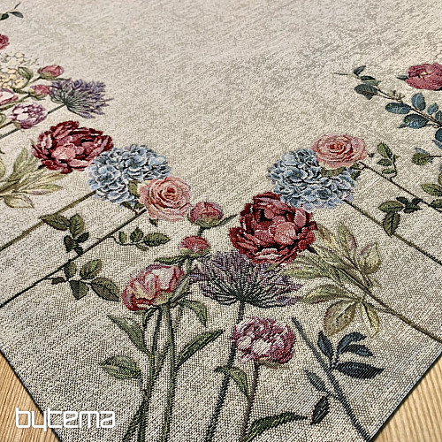 Tapestry tablecloth and shawl FLORES TIME