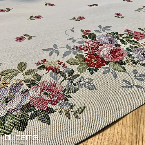 Tapestry tablecloth and scarf BORDER BOUQUET