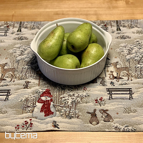 Tapestry tablecloth and scarf NIGHT WINTER