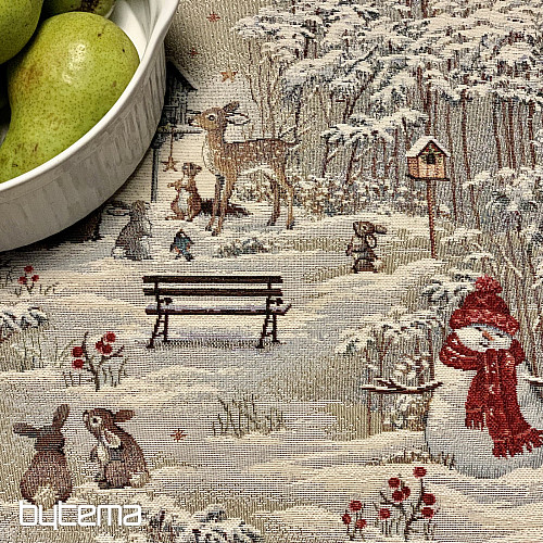 Tapestry tablecloth and scarf NIGHT WINTER