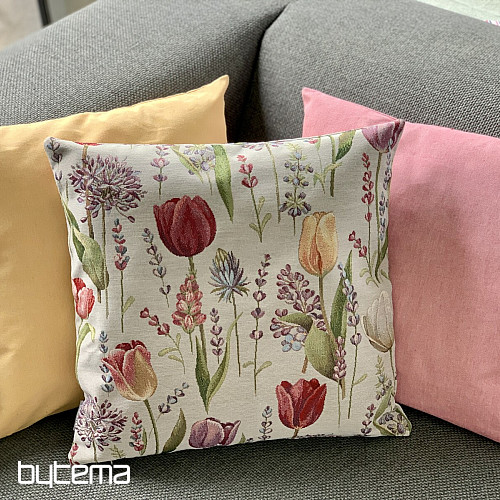 Tapestry cushion cover TULIP SPRING