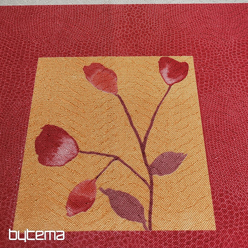 Decorative fabric RED ROSE