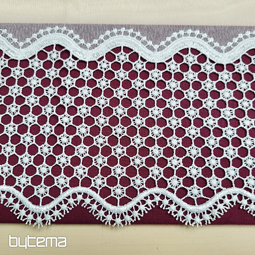 Voile curtain MACRAME white