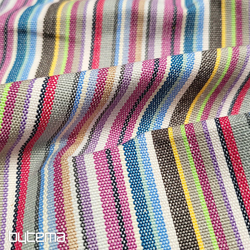 CHAIR FABRIC BLUE PURPLE STRIPE