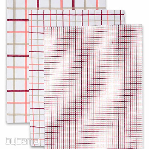 Jacquard tea towels SALMON CHECK MIX