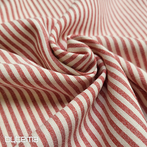 Decorative fabric RAYTIS ROUGE RED