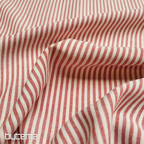Decorative fabric RAYTIS ROUGE RED