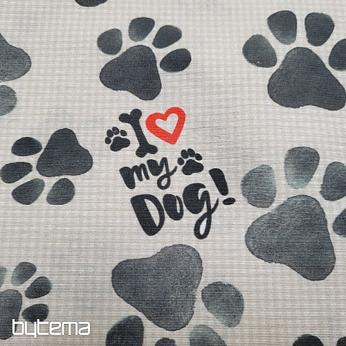 Decorative fabric DOG FOOTPRINT