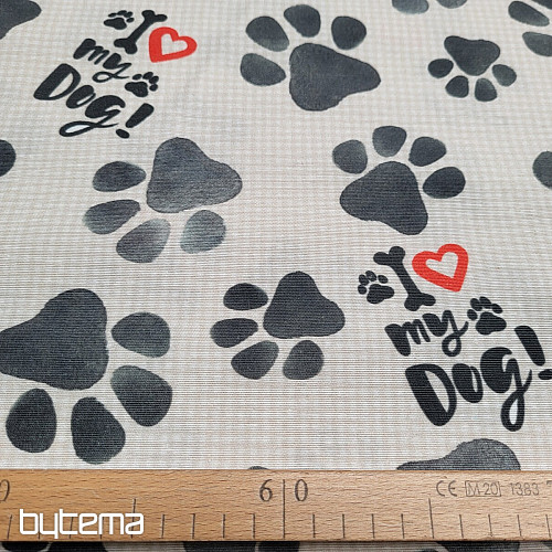 Decorative fabric DOG FOOTPRINT
