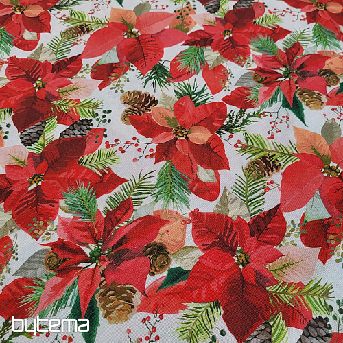 Decorative fabric CHRISTMAS STAR MIX