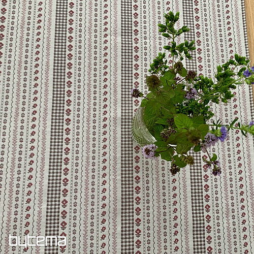 Table cloth and shawl TOSCANA VALERY RIGA BORDON STRIPE