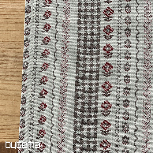 Table cloth and shawl TOSCANA VALERY RIGA BORDON STRIPE