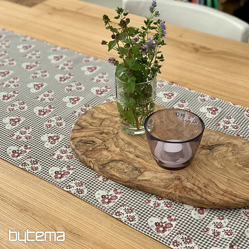 Tablecloth and shawl TOSCANA VALERY 17 HEARTS