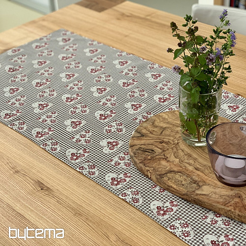 Tablecloth and shawl TOSCANA VALERY 17 HEARTS