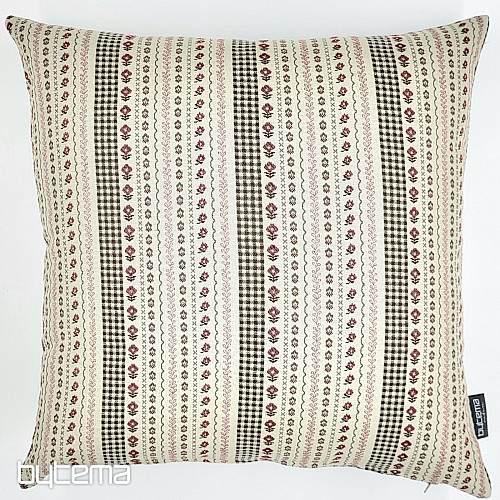 Cushion cover TOSCANA RIGA STRIPE burgundy