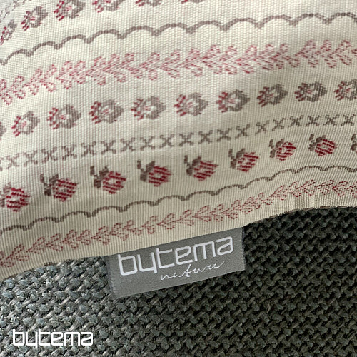 Cushion cover TOSCANA RIGA STRIPE burgundy