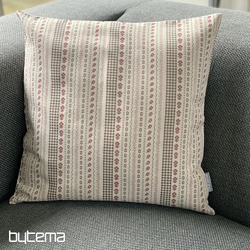 Cushion cover TOSCANA RIGA STRIPE burgundy