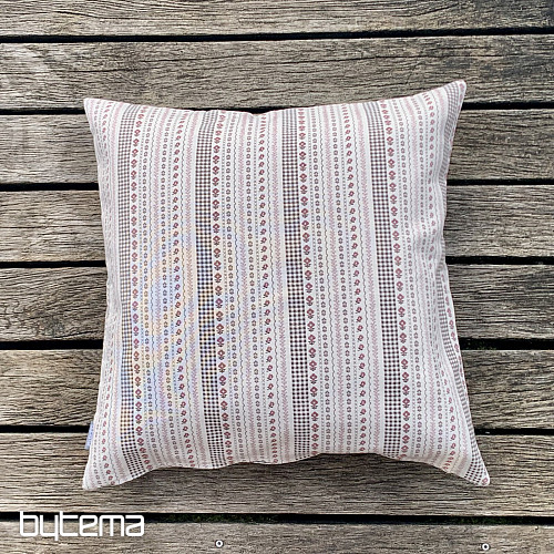 Cushion cover TOSCANA RIGA STRIPE burgundy