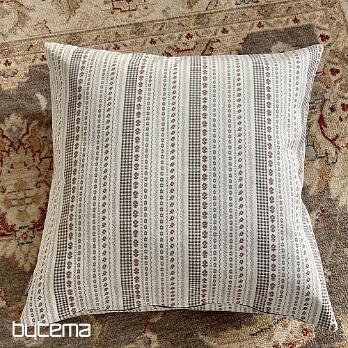 Cushion cover TOSCANA RIGA STRIPE burgundy